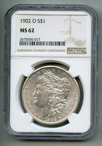 1902 O Morgan Silver Dollar NGC MS 62 - Picture 1 of 4