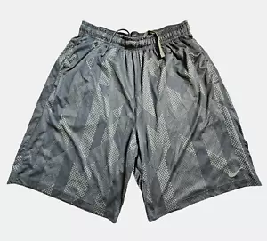 Nike Dri-Fit Geo-Print Training Shorts Green Youth L Drawstring Elastic Waist - Picture 1 of 9