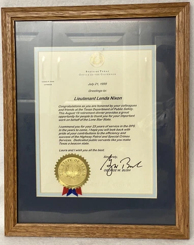 GOVERNOR GEORGE W.BUSH SIGNED DOCUMENT,TEXAS SEAL,1999,LAURA,DPS,SIGNATURE,REAL! Cover