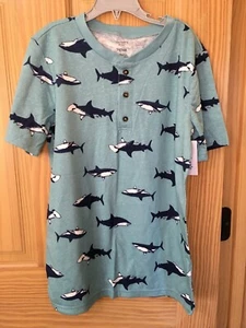 New Carter's Shark Boys Shirt Top Teal many sizes - Picture 1 of 1
