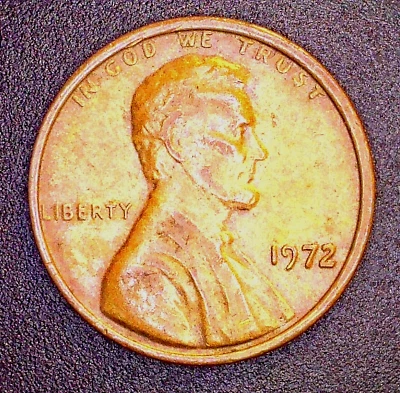 1972 DDO LINCOLN MEMORIAL CENT - WDDO-005 - ABT F+  -  FREE SHIPPING! - Image 1 of 4