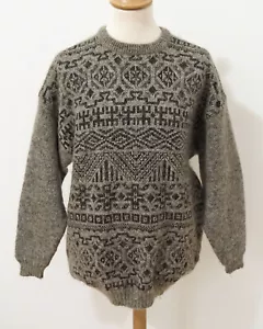 Island Norweger Herren Strick Pullover Grösse L Schurwolle K533 - Bild 1 von 3