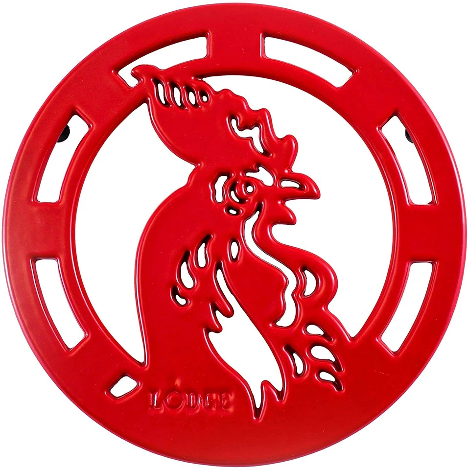 Remache de gallo Lodge de hierro fundido esmaltado rojo de 8" Foto 1 de 1
