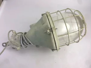 Schwere Bunker Lampe Industrie Design Loft Fabrik Ex-Lampe Deckenlampe /1 - Bild 1 von 10