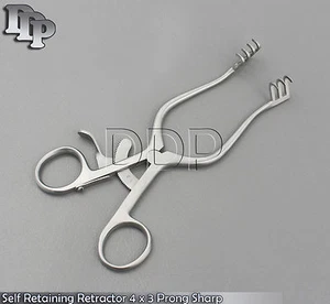 Adson Self Retaining Retractor Blunt 3x4 Prongs 8'' (20cm) - Picture 1 of 3