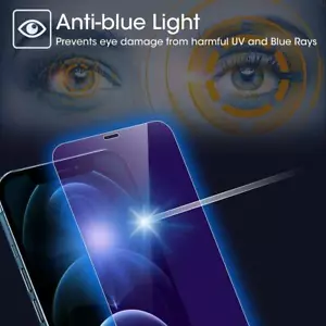 NEW For iPhone 12 mini 11 Pro X XS Max XR Anti-Blue Light Glass Screen Protector - Picture 1 of 8
