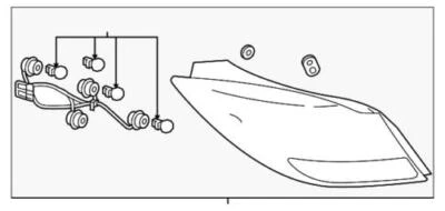 Genuine GM 2011-2013 Buick Base Regal GS Driver Side Tail Lamp Assembly 22934023 — 第 1/2 张图片