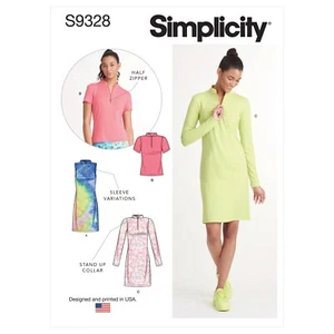 Simplicity SEWING PATTERN S9328 Misses' Knit Dresses & Top Sizes 6-14 Or 14-22 - Picture 1 of 6
