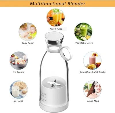 Licuadora portátil USB botella entrenamiento gimnasio jugo fresco exprimidor estilo de vida saludable  Foto 1 de 4