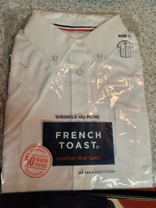 🍎Sale NWT FRENCH TOAST Girl's size 7 White School Uniform Shirt Button Down Top - Picture 1 of 7