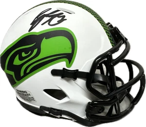 Jaxon Smith Njgba Seattle Signed Lunar Mini Football Helmet (PIA/JSA) - Picture 1 of 2