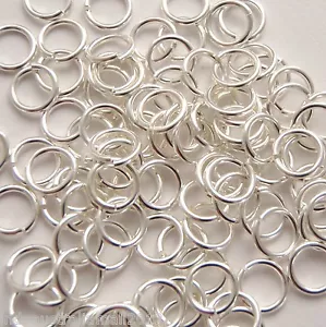 100 PCs Silver Plated Alloy Open Jump Rings 8mm dia x0.7mm thick (JRS8mm) - Picture 1 of 5
