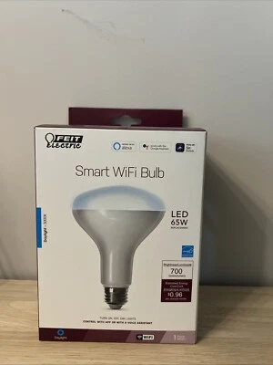 Feit Electric BR30 E26 (Medium) Smart WiFi LED Light Bulb Daylight 65 Watt Flood - Image 1 of 3
