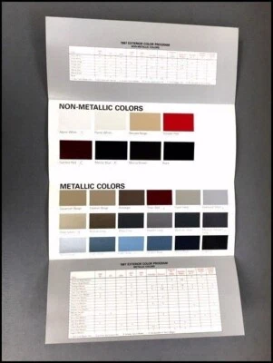 1987 VW Volkswagen Scirocco Jetta Vanagon Quantum Paint Guide Brochure Foto 1 de 2