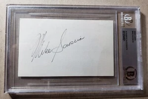 Mike Scioscia Signed Index Card Beckett Authentic Auto BAS Dodgers Autograph - Picture 1 of 3