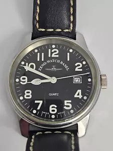 Reloj Zeno Basilea Piloto Aviador Años 2010 Hecho en Suiza Cuarzo 30M WR 40mm Reloj - Imagen 1 de 23