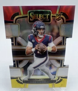 C.J STROUD RC 2023 Select Fútbol Rojo y Amarillo Troquelado CONCURSO Novato TEXANOS - Imagen 1 de 2