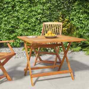 Outdoor Garden Patio Wooden Folding Coffee Tea Lunch Dinner Dining Tables Wood