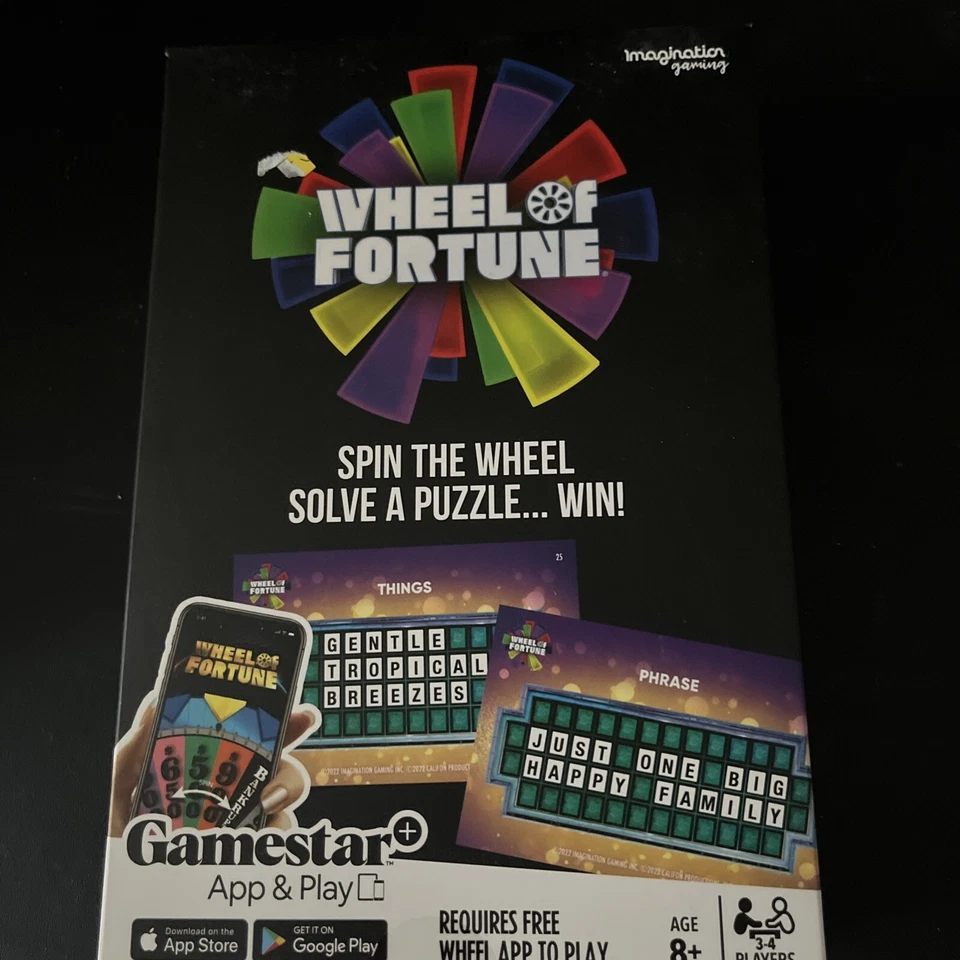 Imagination Gaming Wheel of Fortune App Play Card Game 3-4 Players Ages 8+ NEW - Image 1 of 1