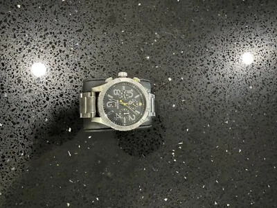 NIXON WATCH 48-20 A486000 SILVER STAINLESS STEEL QUARTZ Genuine MEN CHRONO - Image 1 of 4