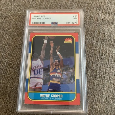 1986-87 Fleer Wayne Cooper No18 PSA 7 почти как новая - Изображение 1 из 2