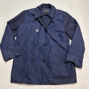 Ralph Lauren Peacoat Large L Blue Double Breasted Marine Supply Jacket VTG - Picture 1 of 8