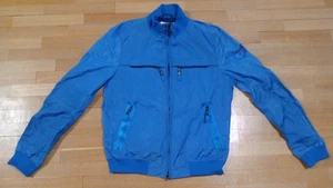 Peuterey Sands NB 02 Light Bomber Style Jacket Size M Shiny Nylon Blue Windproof - Picture 1 of 11