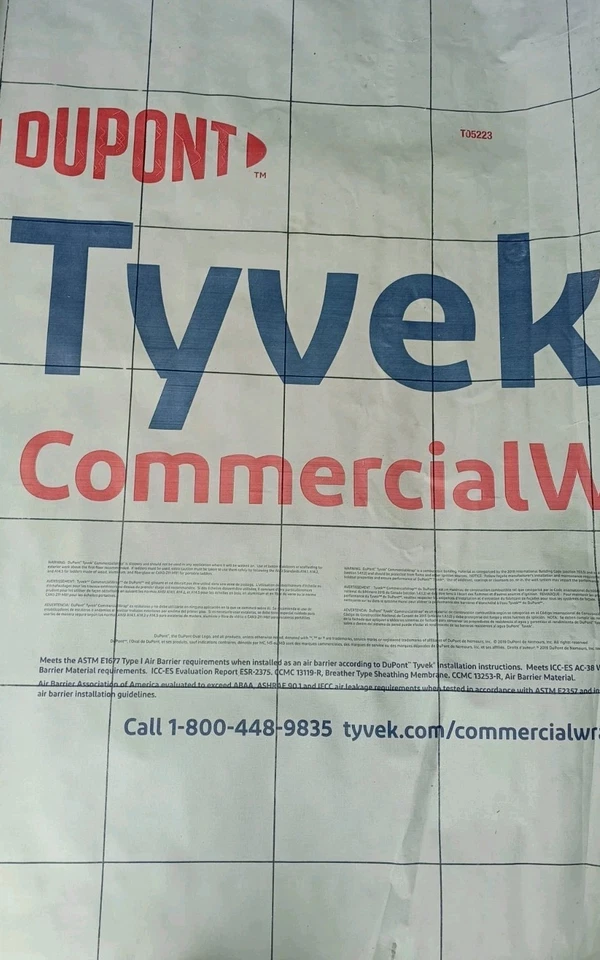 Tyvek Commercialwrap -10FT Wide Roll -Order needed Length (Per Foot) By Quantity - Image 1 of 1