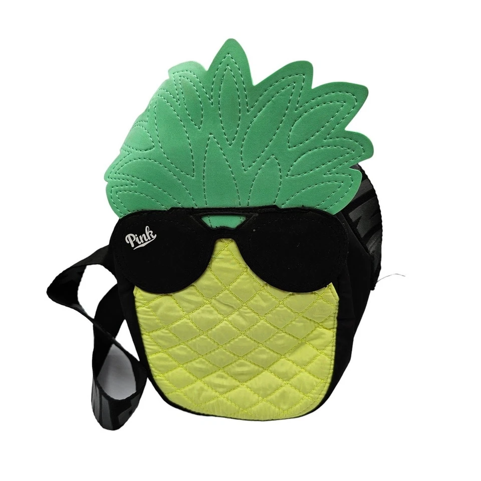 Victorias Secret 粉色菠萝冷藏箱 托特包 夏季海滩 午餐盒包 — 第 1/4 张图片