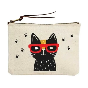Genial Gato con Tonos Bolsa de Lona Prensa Potluck 7.5" H X 9" W Maullido Moda Nuevo - Imagen 1 de 1