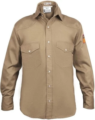 Flame Resistant FR Welding Shirt - Heavy Weight - 100% Cotton - 9 oz - Image 1 of 4