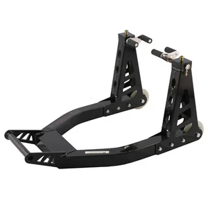Cavalletto Alzamoto Moto Anteriore Forchetta Regolabile Ruote Gomma Alluminio - Picture 1 of 1