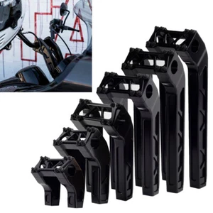 For Harley Sportster Dyna Softail 4" - 14" Rise Pull-Back Clamp Handlebar Risers - Picture 1 of 18