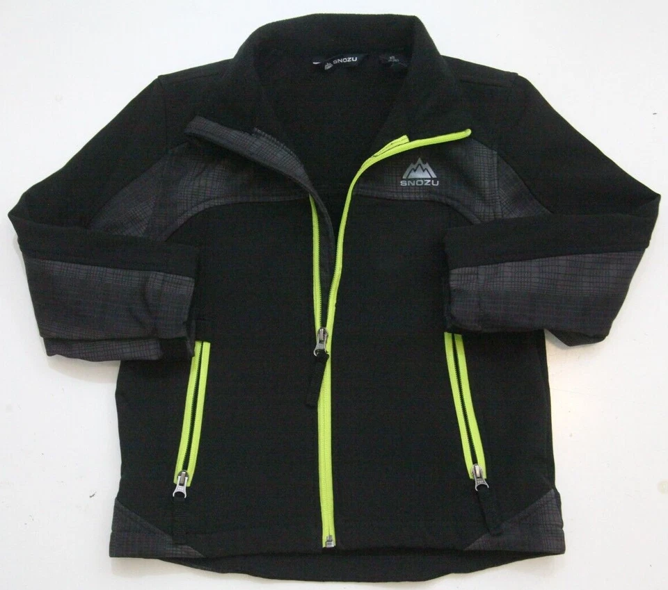 Abrigo Chaqueta Talla XS 5/6 Snozu Negro y Gris Poliéster Mezcla Spandex Niños Niños R15 Foto 1 de 4