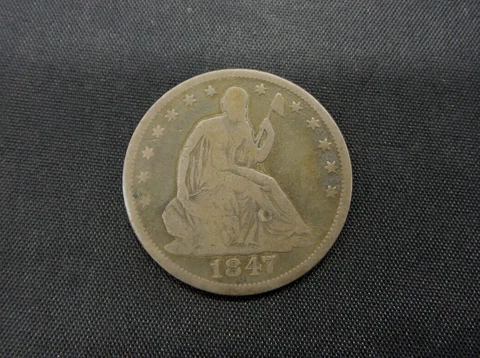 1847-O Seated Liberty Silver 50c Half Dollar  - C1296 Cover