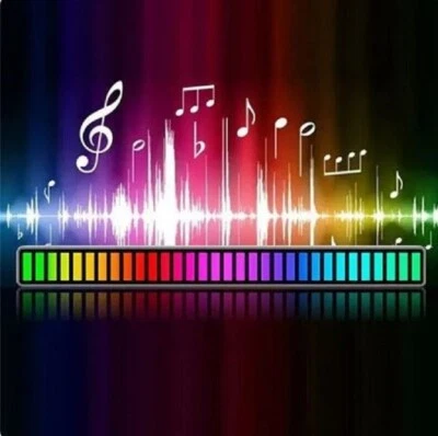 Barra Luminosa 32 Led RGB Colorata USB C Play Music Dance Atmosfera vu meter - Immagine 1 di 4