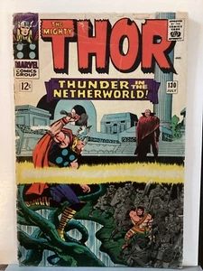 SILVER AGE THOR #130 MARVEL 1966 JACK KIRBY ART *FREISTEHENDES COVER* - Bild 1 von 14