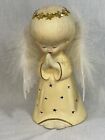 Fiber Optic Praying Baby Ceramic Color Changing Angel with FeatherWings and Halo