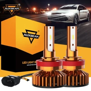 AUXBEAM H11 LED Headlight Kit Low Beam Bulbs CANBUS Super Bright 6500K White 52W - Picture 1 of 11