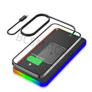 Wireless Car Phone Charger Fast Charging Pad Mat For Apple iPhone Samsung Light - Bild 1 von 14