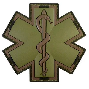 EMS EMT Sanitäter Sanitäter PVC Multicam oliv trist grün Touch Verschluss Patch - Bild 1 von 5