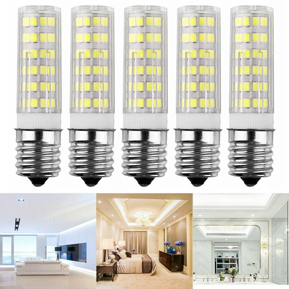 5/10Pcs E17 LED Dimmable Corn Light Bulbs Base Microwave 7W Appliance Lamp Bulb - Image 1 of 4