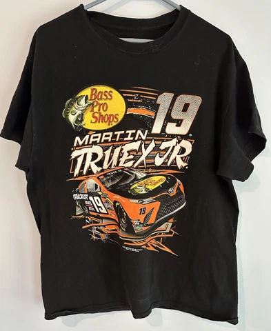 Martin Truex Jr. #19 Bass Pro Shop T-Shirt Size L (Great Condition) Cover