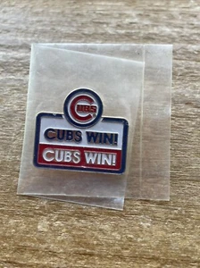 Chicago Cubs Win! Cubs Win! Baseball Lapel Collectible Pin - 1 in. wide - Picture 1 of 2
