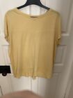 Laura Ashley pale yellow tshirt style top  with back zip detail Size 18