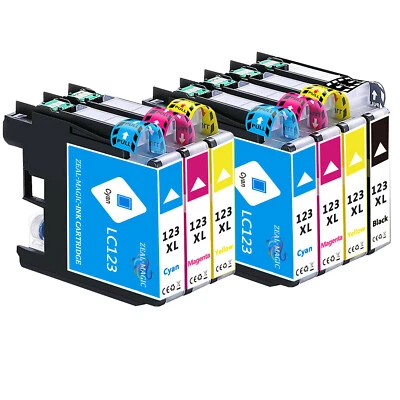 7x XL LC123 Druckerpatronen Kompatibel Brother LC123 für DCP-J4110DW MFC-J470DW - Bild 1 von 4