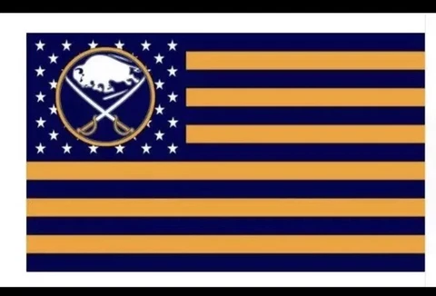 Buffalo Sabres 3x5 Foot American Flag NHL Hockey New With Grommets Cover