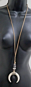 Chico's Sarabi Crescent Pendant Necklace - Picture 1 of 4