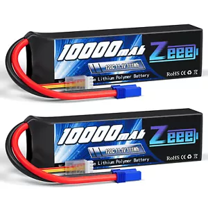 2x Zeee 11.1V 3S Lipo Akku 120C 10000mAh EC5 Soft Shell für RC Auto Airplane LKW - Bild 1 von 7