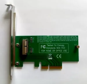 Apple 2013 2014 2015 Pro / Air SSD auf PCI-E PCI Express x4 Adapter Karte | Neu - Afbeelding 1 van 3